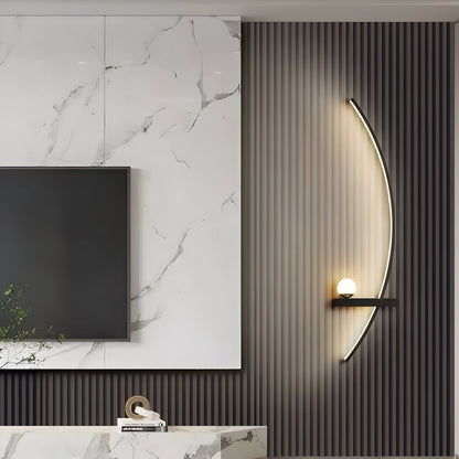 Moderne Led Wandleuchte Met Gebogen Design En Dimbare Verlichting Voor Slaap- En Woonkamer