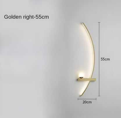 Moderne Led Wandleuchte Met Gebogen Design En Dimbare Verlichting Voor Slaap- En Woonkamer