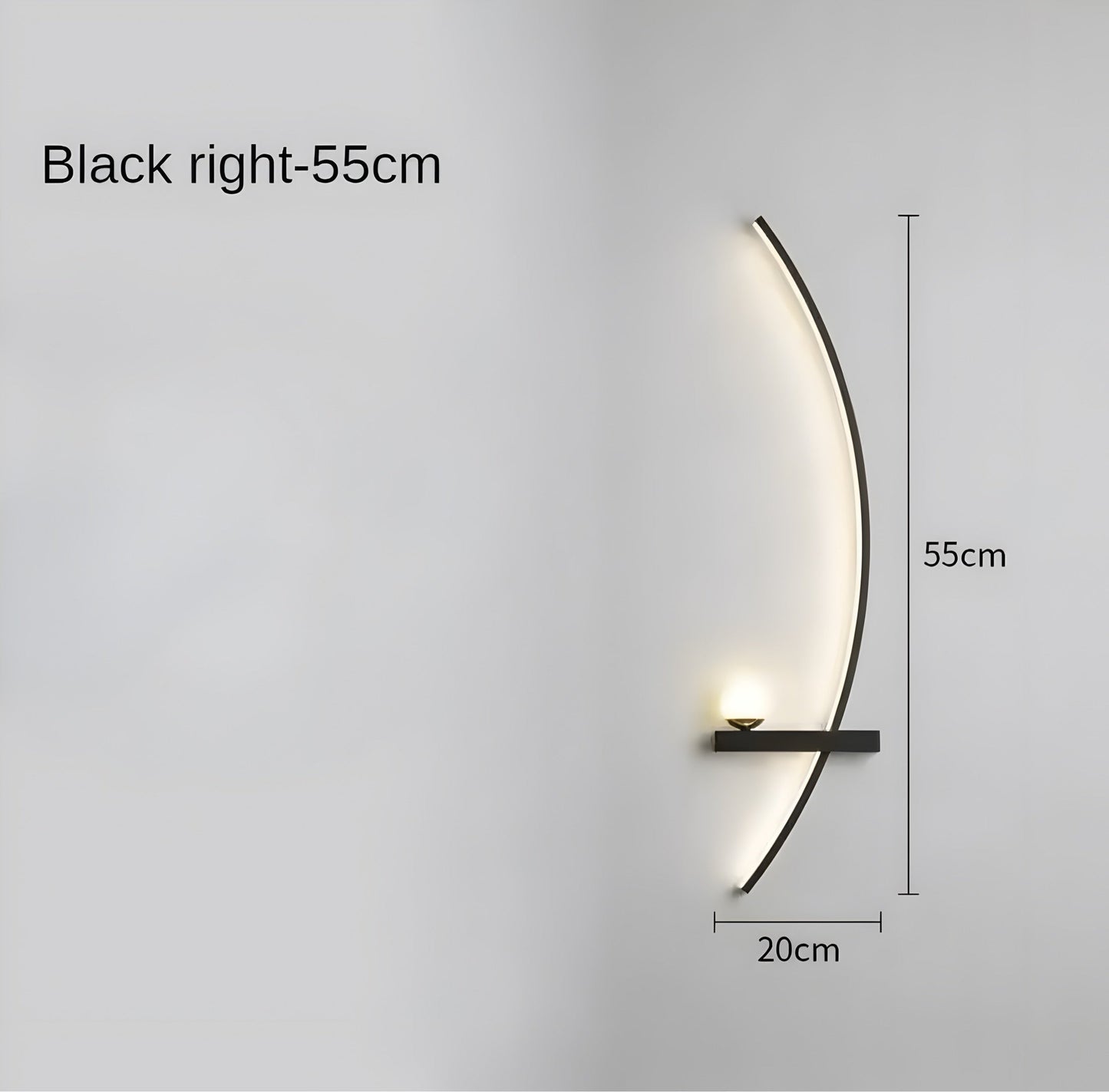 Moderne Led Wandleuchte Met Gebogen Design En Dimbare Verlichting Voor Slaap- En Woonkamer