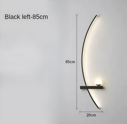 Moderne Led Wandleuchte Met Gebogen Design En Dimbare Verlichting Voor Slaap- En Woonkamer