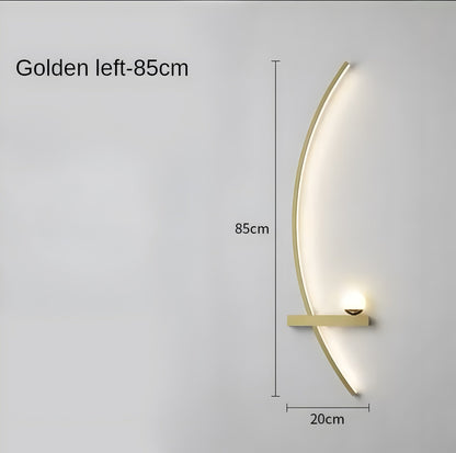 Moderne Led Wandleuchte Met Gebogen Design En Dimbare Verlichting Voor Slaap- En Woonkamer