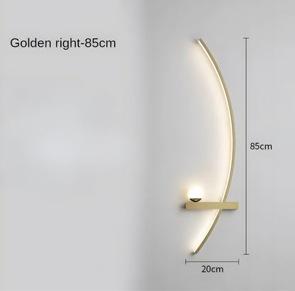 Moderne Led Wandleuchte Met Gebogen Design En Dimbare Verlichting Voor Slaap- En Woonkamer