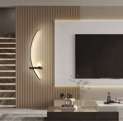 Moderne Led Wandleuchte Met Gebogen Design En Dimbare Verlichting Voor Slaap- En Woonkamer