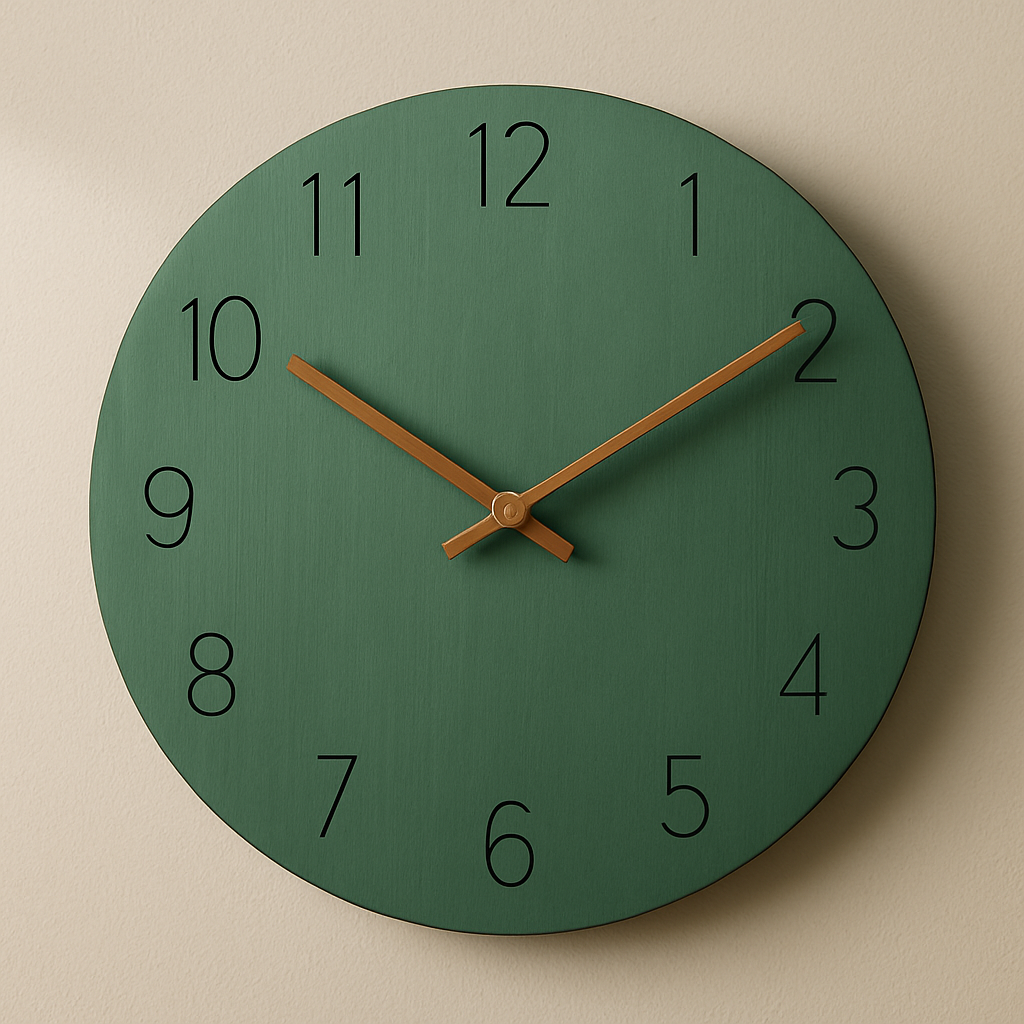 Houten Wandklok Ø29cm Modern Minimalistisch Stil Geruisloos Kwartsmechanisme Woonkamer Slaapkamer Kantoor