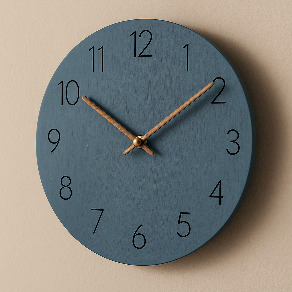 Houten Wandklok Ø29cm Modern Minimalistisch Stil Geruisloos Kwartsmechanisme Woonkamer Slaapkamer Kantoor