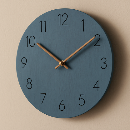 Houten Wandklok Ø29cm Modern Minimalistisch Stil Geruisloos Kwartsmechanisme Woonkamer Slaapkamer Kantoor