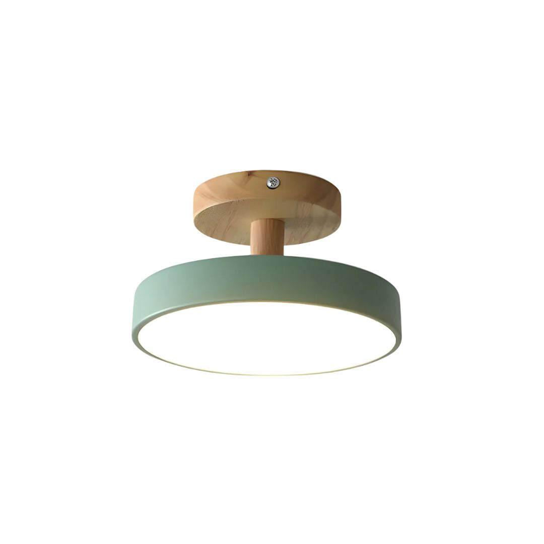 Pedol plafondlamp LED 12W hout groen plafondlamp slaapkamer hal Scandinavisch design moderne verlichting kleine ruimtes