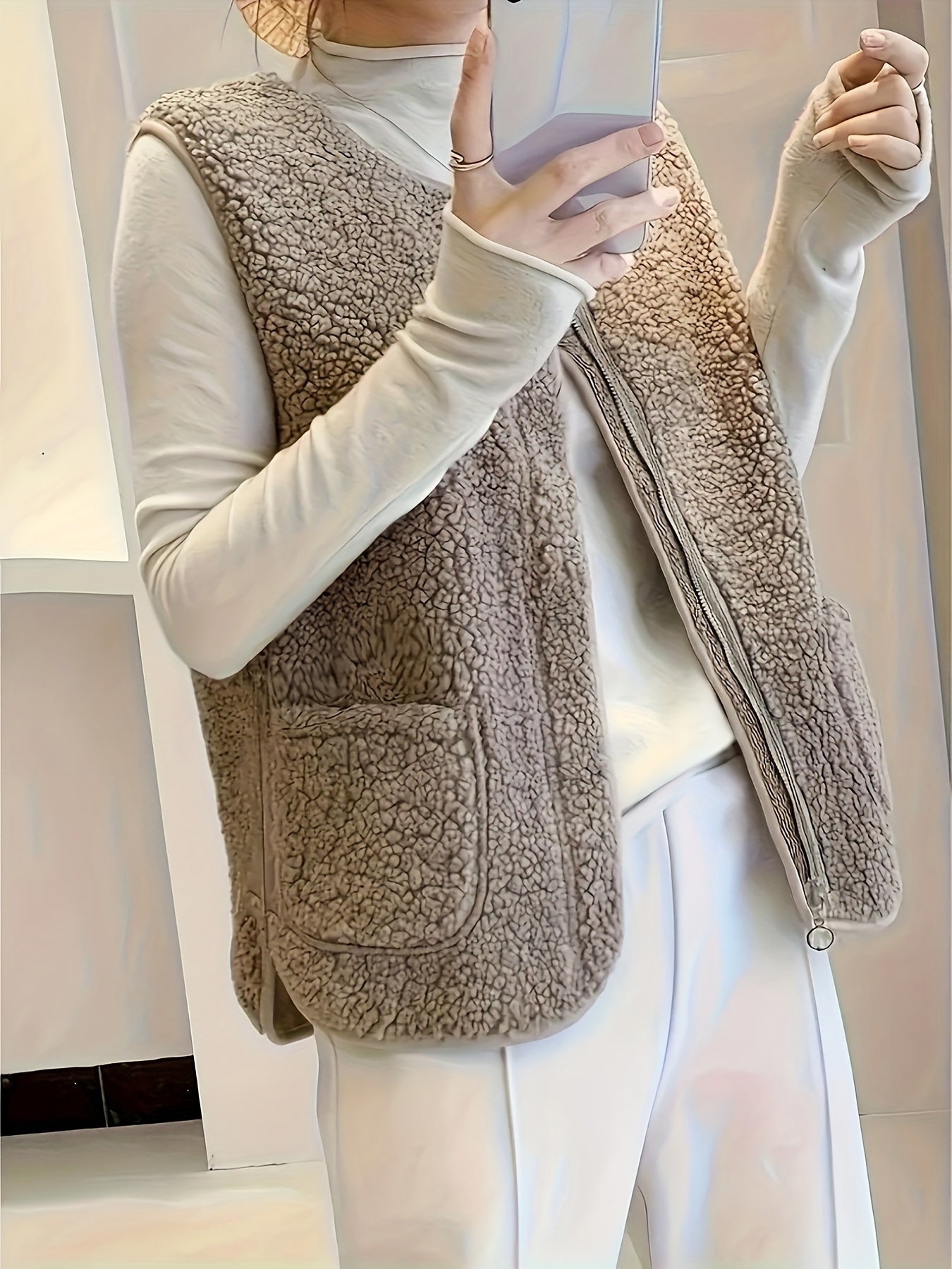 Dames Fleece Bodywarmer Zacht Warm Isolatie