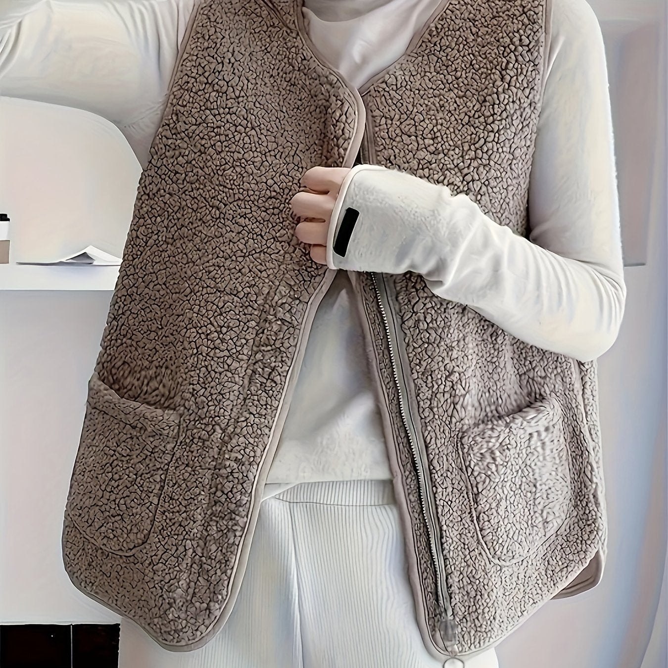 Dames Fleece Bodywarmer Zacht Warm Isolatie