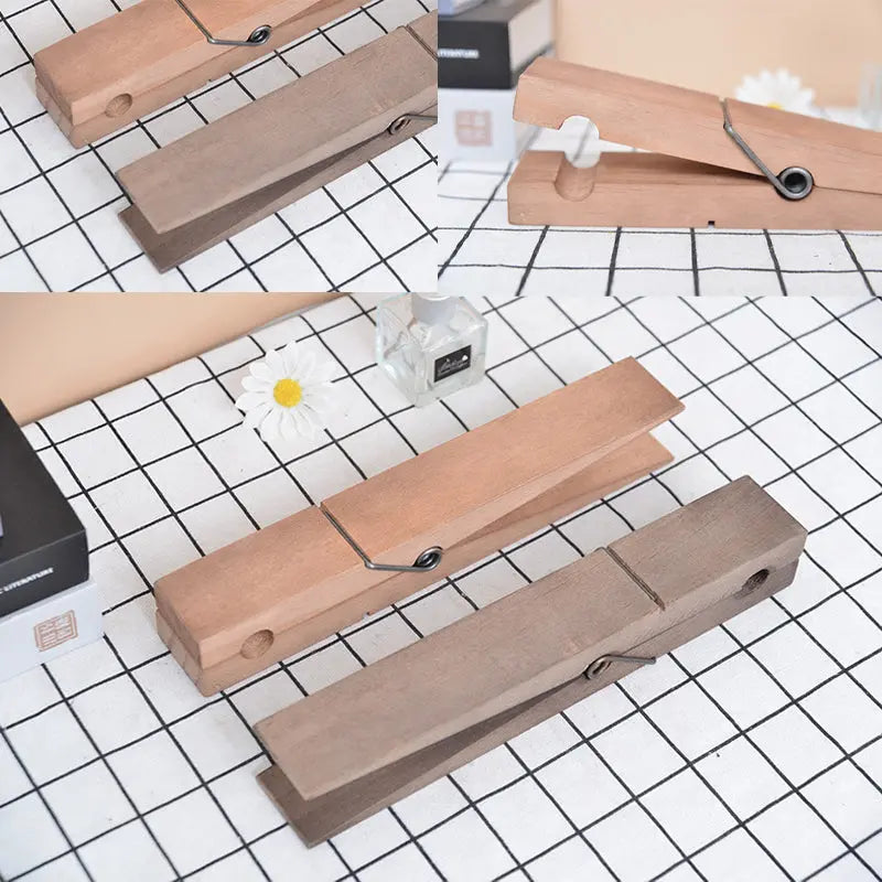 Wandhaak Knijper Hout Handdoekhouder Deur Natuurlijk Design Badkamer Kinderkamer