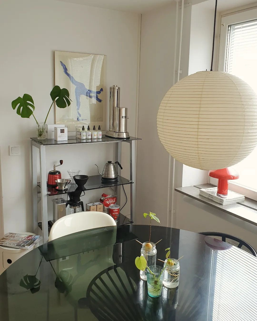 Japanse Mulberry Paper Hanglamp — Handgemaakte Washi Lampenkap Bol Sfeerverlichting