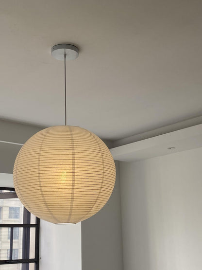 Japanse Mulberry Paper Hanglamp — Handgemaakte Washi Lampenkap Bol Sfeerverlichting
