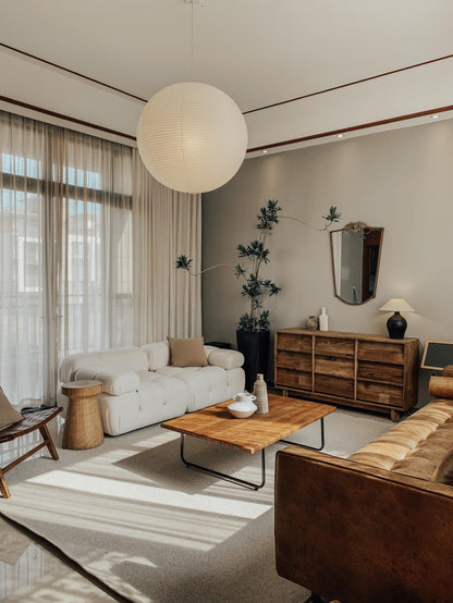 Japanse Mulberry Paper Hanglamp — Handgemaakte Washi Lampenkap Bol Sfeerverlichting
