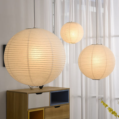 Japanse Mulberry Paper Hanglamp — Handgemaakte Washi Lampenkap Bol Sfeerverlichting