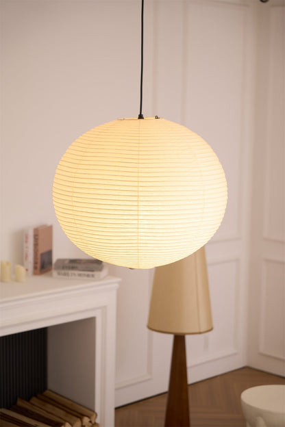 Japanse Mulberry Paper Hanglamp — Handgemaakte Washi Lampenkap Bol Sfeerverlichting