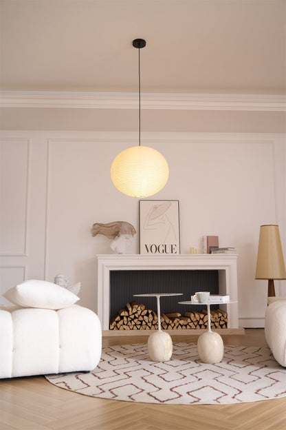 Japanse Mulberry Paper Hanglamp — Handgemaakte Washi Lampenkap Bol Sfeerverlichting