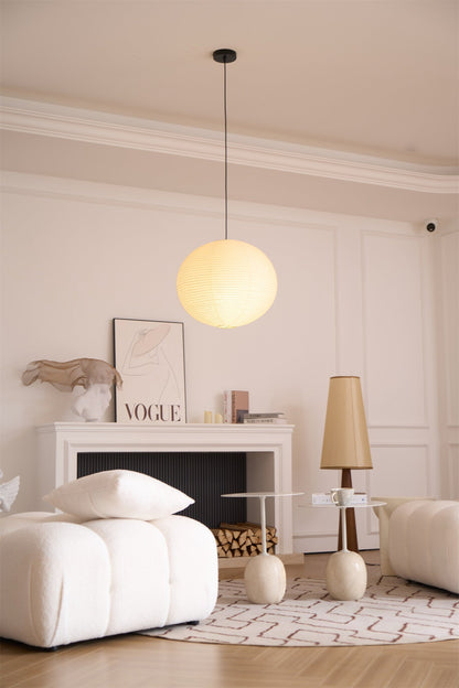 Japanse Mulberry Paper Hanglamp — Handgemaakte Washi Lampenkap Bol Sfeerverlichting