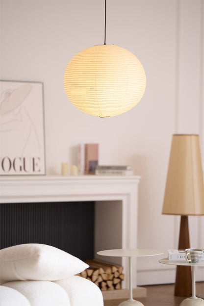 Japanse Mulberry Paper Hanglamp — Handgemaakte Washi Lampenkap Bol Sfeerverlichting