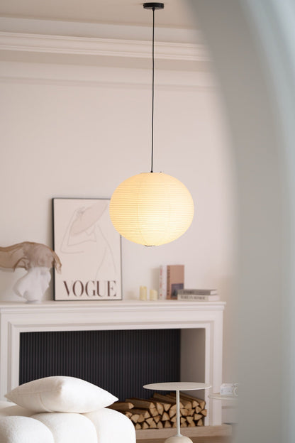 Japanse Mulberry Paper Hanglamp — Handgemaakte Washi Lampenkap Bol Sfeerverlichting