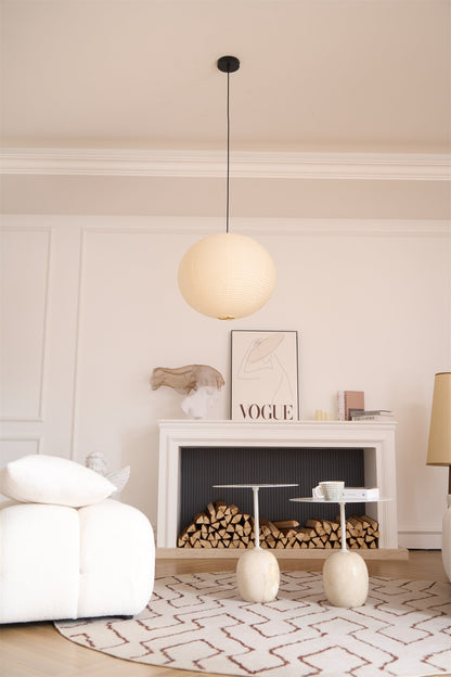 Japanse Mulberry Paper Hanglamp — Handgemaakte Washi Lampenkap Bol Sfeerverlichting