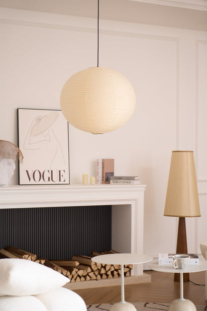 Japanse Mulberry Paper Hanglamp — Handgemaakte Washi Lampenkap Bol Sfeerverlichting