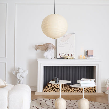 Japanse Mulberry Paper Hanglamp — Handgemaakte Washi Lampenkap Bol Sfeerverlichting