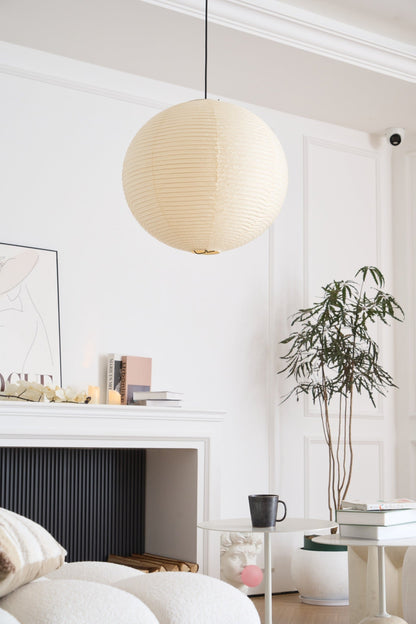 Japanse Mulberry Paper Hanglamp — Handgemaakte Washi Lampenkap Bol Sfeerverlichting