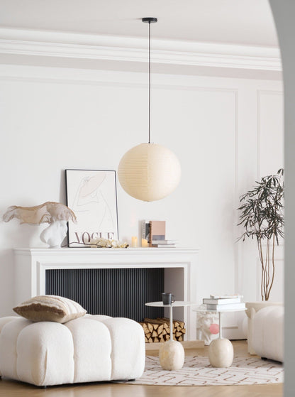 Japanse Mulberry Paper Hanglamp — Handgemaakte Washi Lampenkap Bol Sfeerverlichting