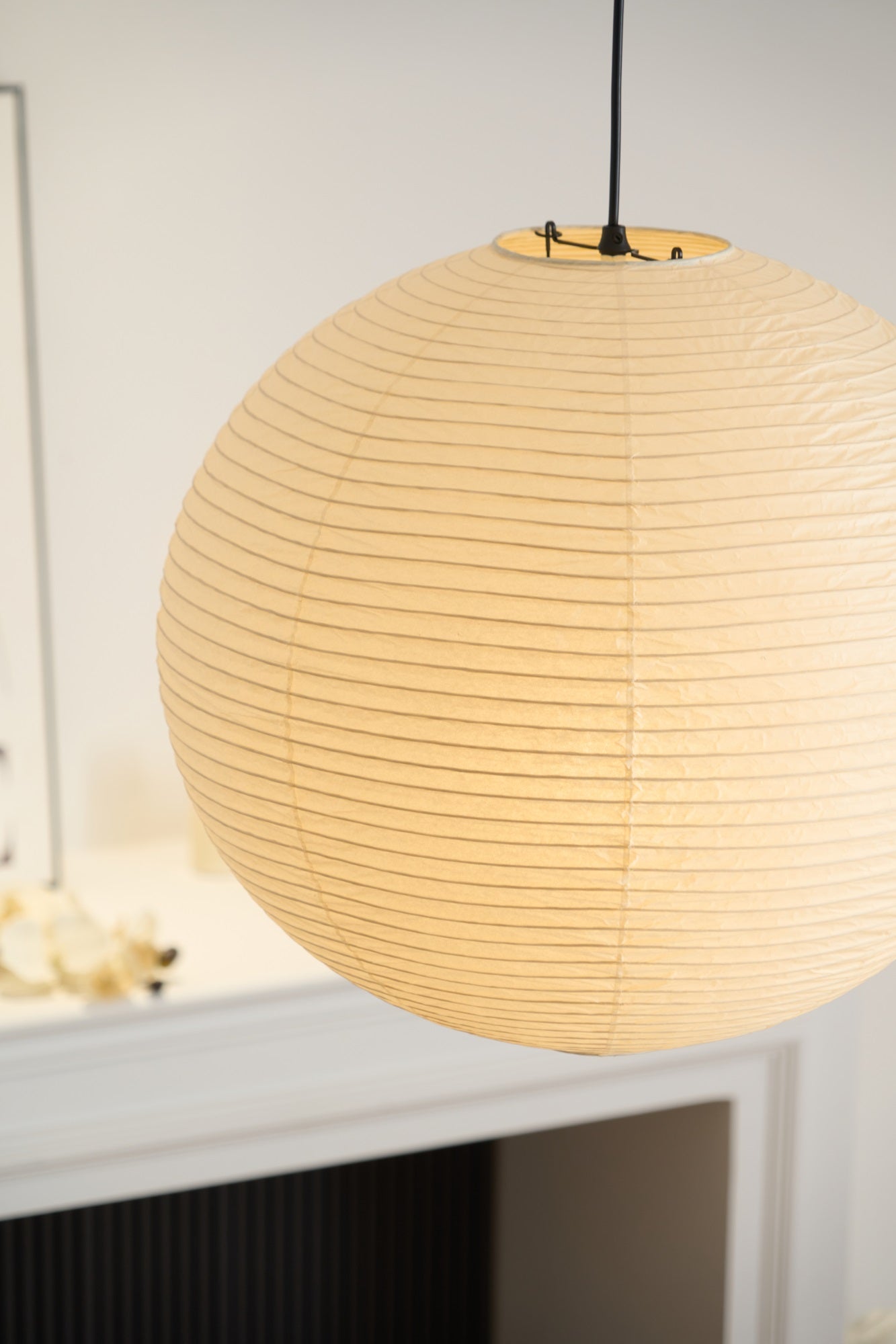 Japanse Mulberry Paper Hanglamp — Handgemaakte Washi Lampenkap Bol Sfeerverlichting
