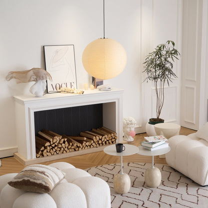 Japanse Mulberry Paper Hanglamp — Handgemaakte Washi Lampenkap Bol Sfeerverlichting