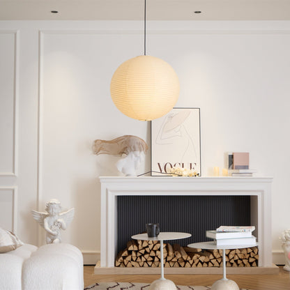 Japanse Mulberry Paper Hanglamp — Handgemaakte Washi Lampenkap Bol Sfeerverlichting