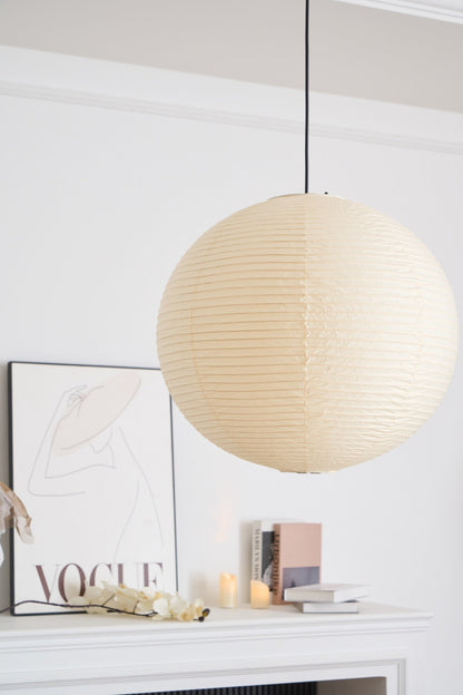 Japanse Mulberry Paper Hanglamp — Handgemaakte Washi Lampenkap Bol Sfeerverlichting