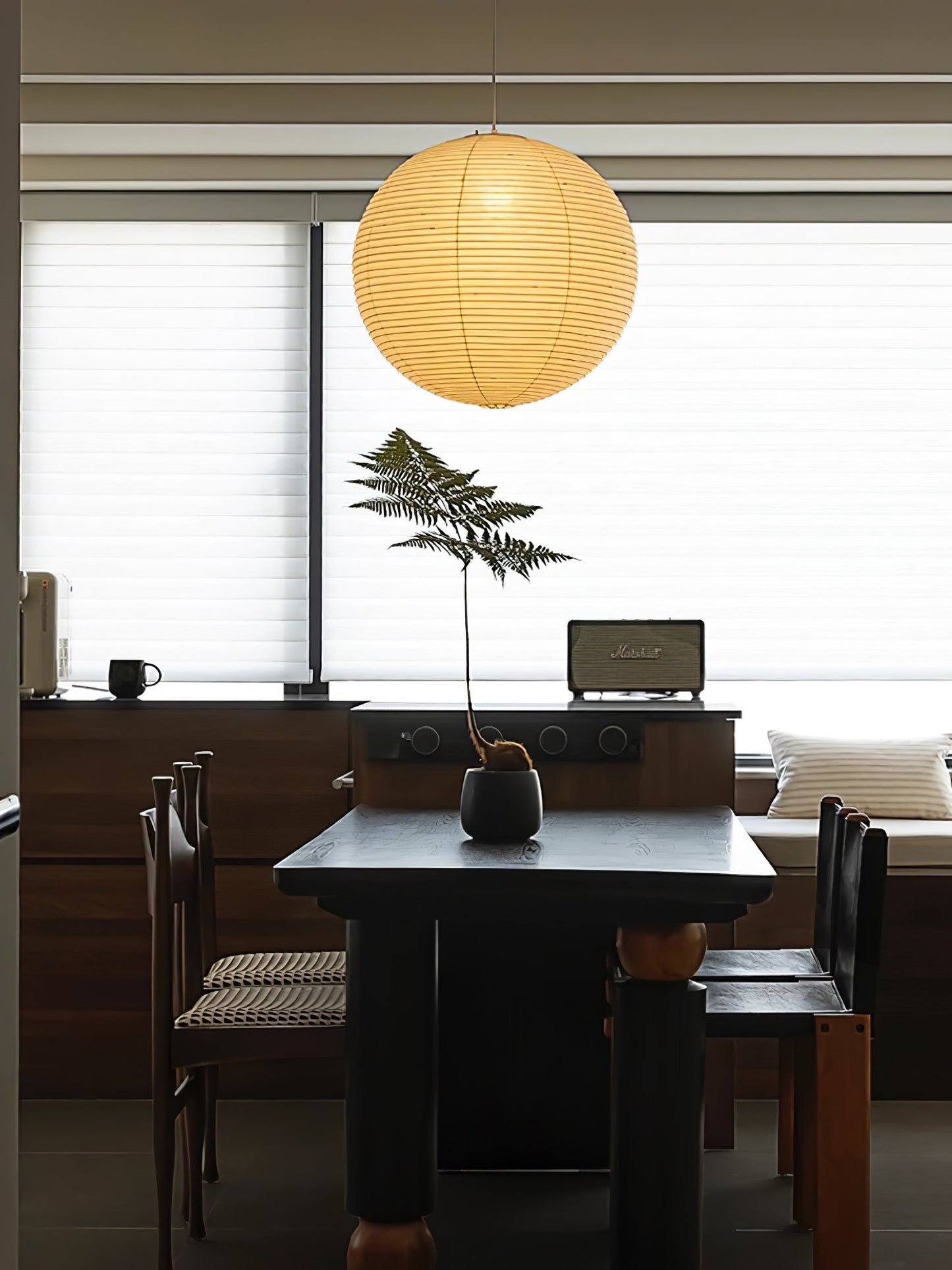 Japanse Mulberry Paper Hanglamp — Handgemaakte Washi Lampenkap Bol Sfeerverlichting