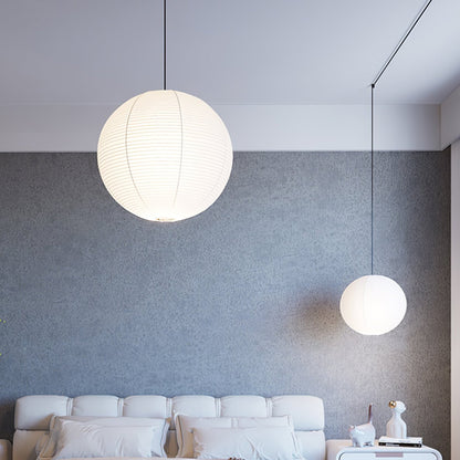 Japans Papieren Bolhanglamp – Handgemaakt Kozo Papier Hanglamp met Stekker – Zwevende Sfeerverlichting voor Woonkamer, Slaapkamer en Eetkamer – 10 Maten Verkrijgbaar