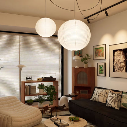 Japans Papieren Bolhanglamp – Handgemaakt Kozo Papier Hanglamp met Stekker – Zwevende Sfeerverlichting voor Woonkamer, Slaapkamer en Eetkamer – 10 Maten Verkrijgbaar