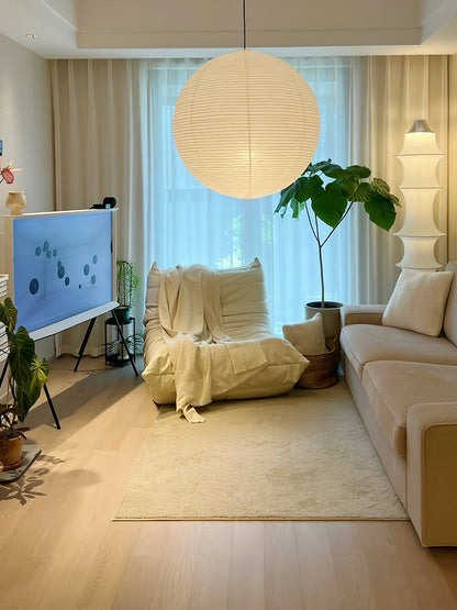 Japanse Mulberry Paper Hanglamp — Handgemaakte Washi Lampenkap Bol Sfeerverlichting