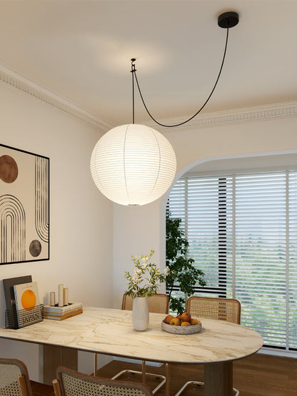 Japanse Mulberry Paper Hanglamp — Handgemaakte Washi Lampenkap Bol Sfeerverlichting