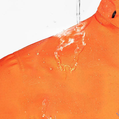 Tweedelig Regenpak Waterdicht Ademend Groen Zwart Oranje voor Outdoor Wandelen Fietsen Camping
