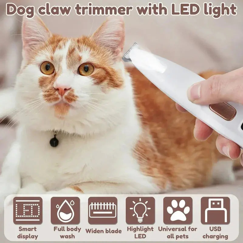 Oplaadbare Huisdierenschaar met LED-Verlichting | Waterbestendig | Stil & Comfortabel