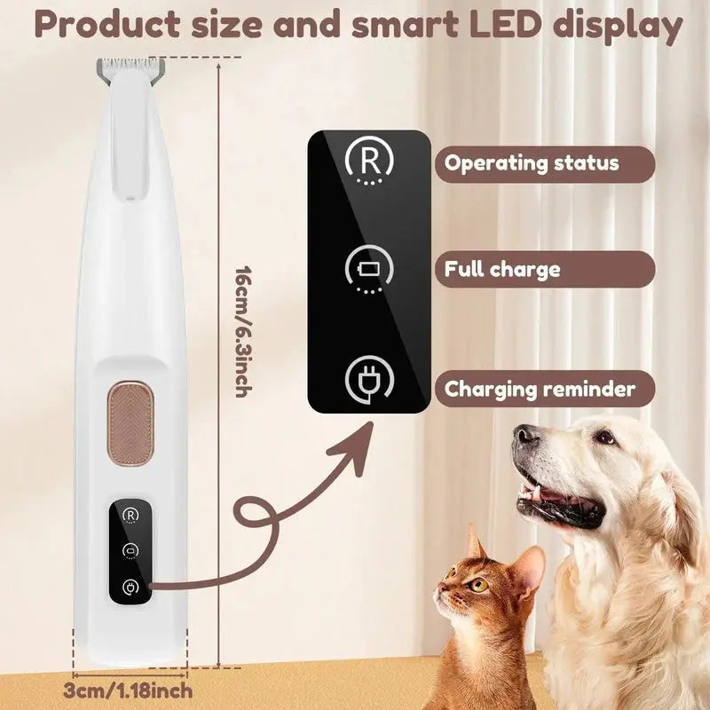 Oplaadbare Huisdierenschaar met LED-Verlichting | Waterbestendig | Stil & Comfortabel