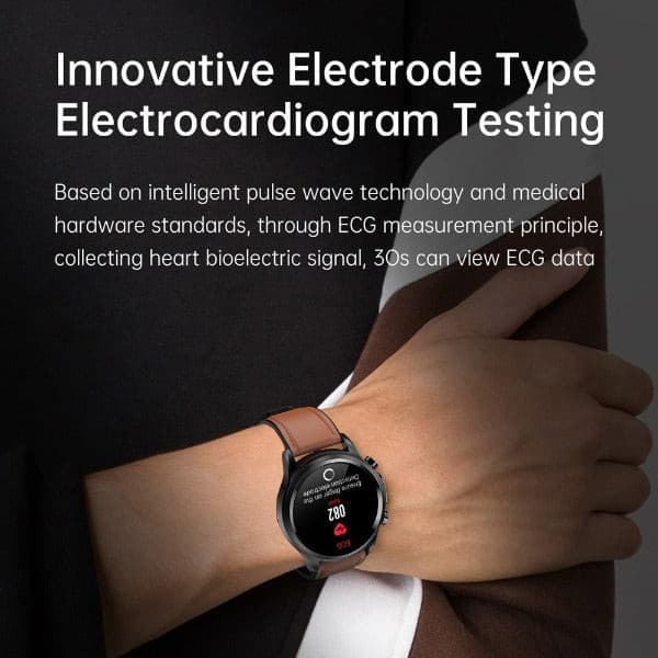 Slimme Gezondheidshorloge met Bloedsuikermeting & Hartslagmeter Waterdicht Fitness Tracker Smartwatch