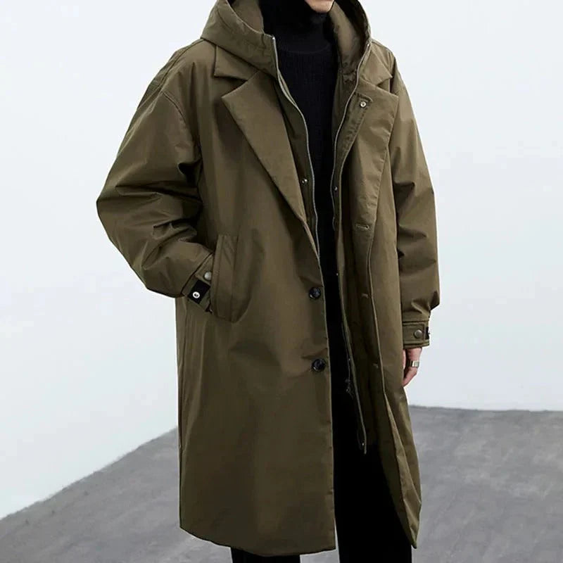 Heren Trenchcoat Waterdicht Warm en Winddicht