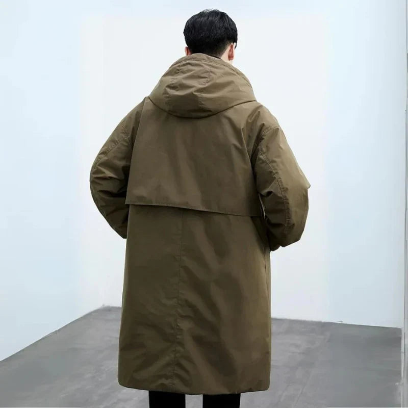 Heren Trenchcoat Waterdicht Warm en Winddicht
