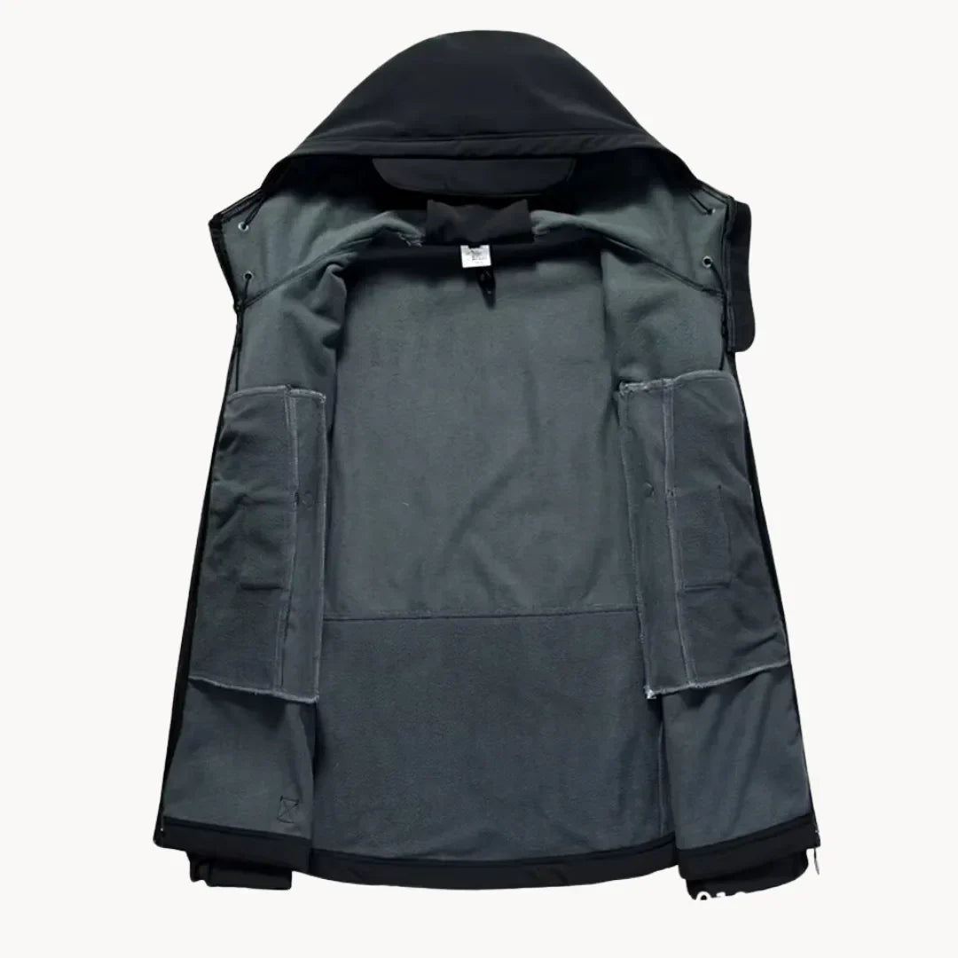 Waterdichte jas met capuchon en ritszakken