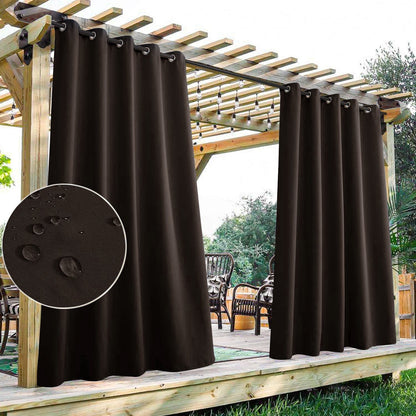 Waterdicht Outdoor Gordijn met Oogjes 1 Paneel – UV-Bescherming Terrasscherm Winddicht & Regenbestendig