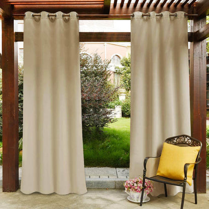 Waterdicht Outdoor Gordijn met Oogjes 1 Paneel – UV-Bescherming Terrasscherm Winddicht & Regenbestendig