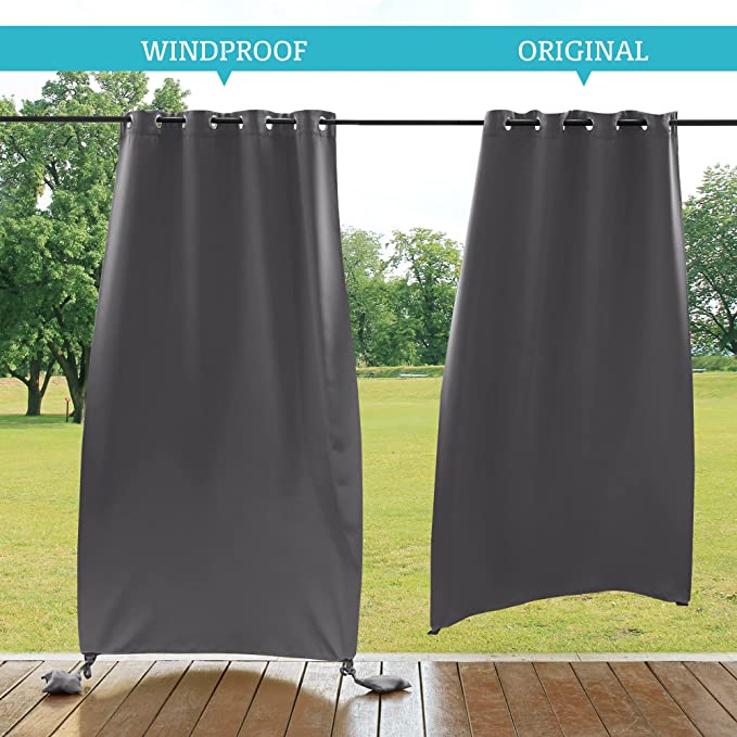 Waterdicht Outdoor Gordijn met Gewichtszakken – Blackout Privacy & UV-Bescherming voor Terras & Veranda