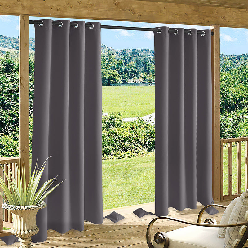 Waterdicht Outdoor Gordijn met Gewichtszakken – Blackout Privacy & UV-Bescherming voor Terras & Veranda