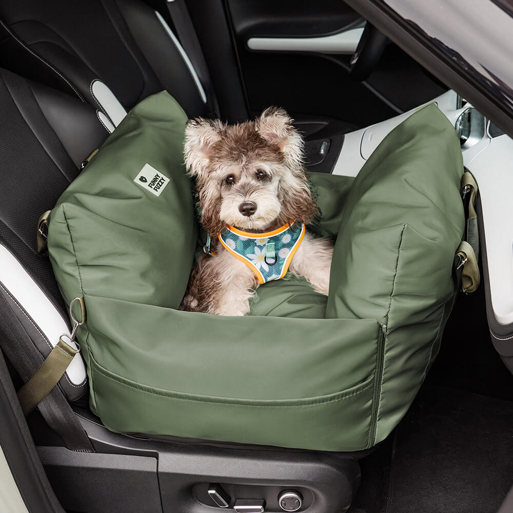 Autostoel Hondenmand First Class - Comfortabel Reiskussen voor Hond of Kat - Verstelbaar Wasbaar Autoreizen