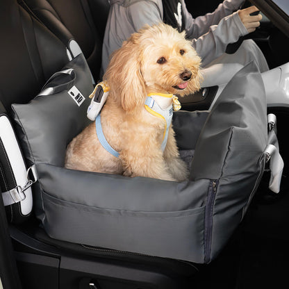 Autostoel Hondenmand First Class - Comfortabel Reiskussen voor Hond of Kat - Verstelbaar Wasbaar Autoreizen